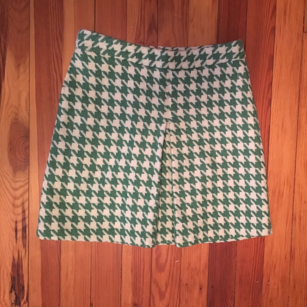 Winter, herringbone skirt.