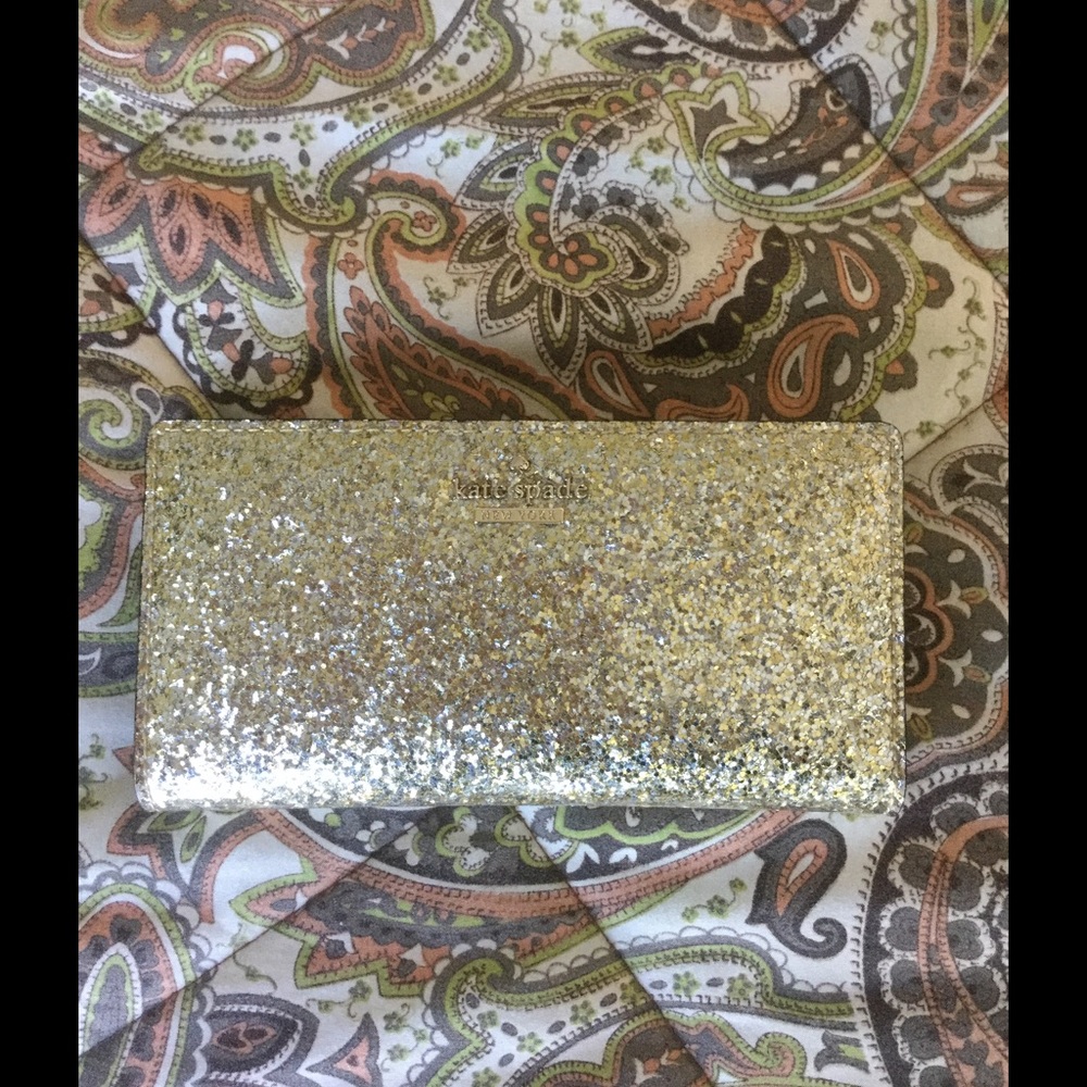 Kate Spade Glitter Bug Stacy - gold EUC!