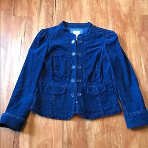 Anthropologie/Cidra royal blue corduroy jacket.