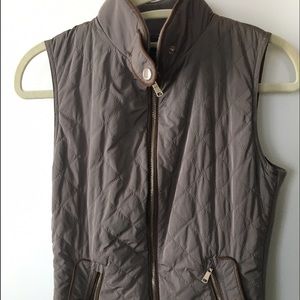 Zara Brown Vest with Gold Hardware