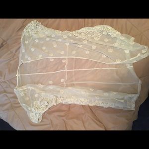 White lace cardigan
