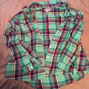 Colorful bright plaid shirt
