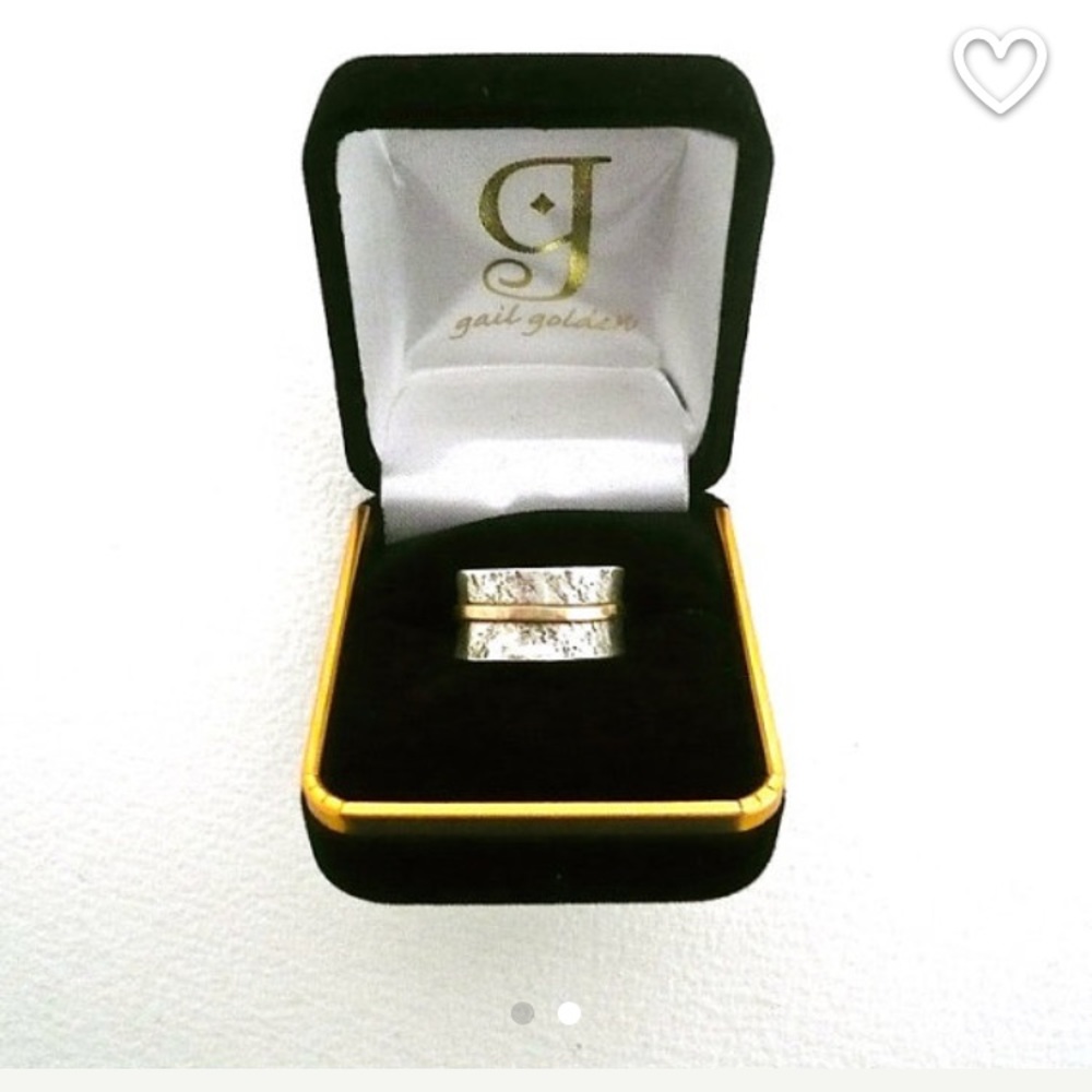 Sterling silver ring with floating gold band! - Picture 3 of 3