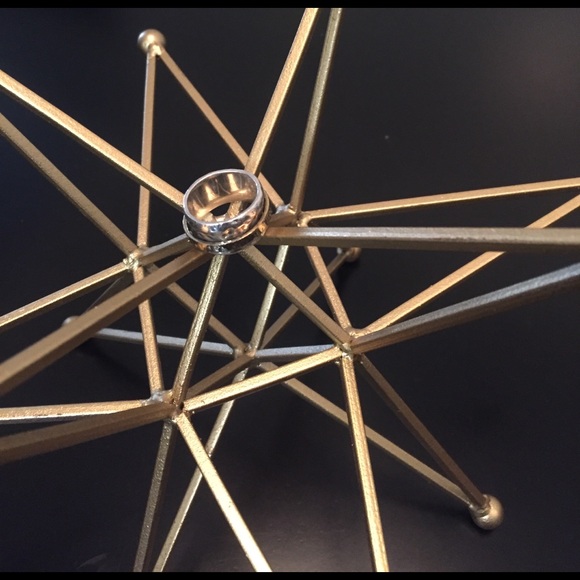 Sterling silver ring with floating gold band! - Picture 2 of 3