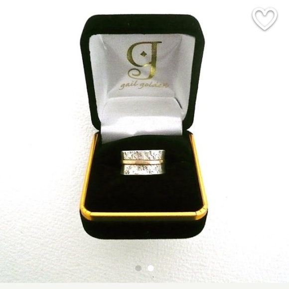 Sterling silver ring with floating gold band! - Picture 3 of 3