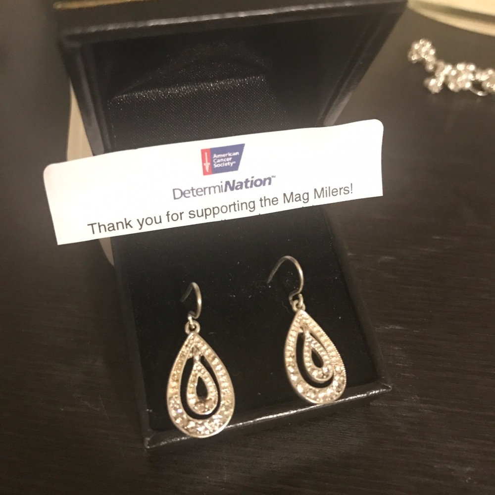 Teardrop Faux Diamond/Clear Gemstone Earrings