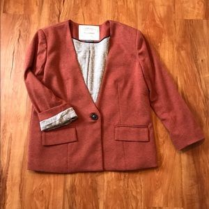 Anthropologie/Cartonnier orange blazer. Size L.