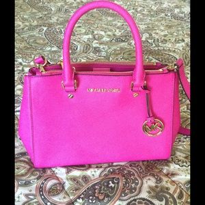 Michael Kors Medium Sutton Bag - Hot Pink! EUC!
