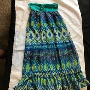 Convertible maxi skirt/ tube top dress
