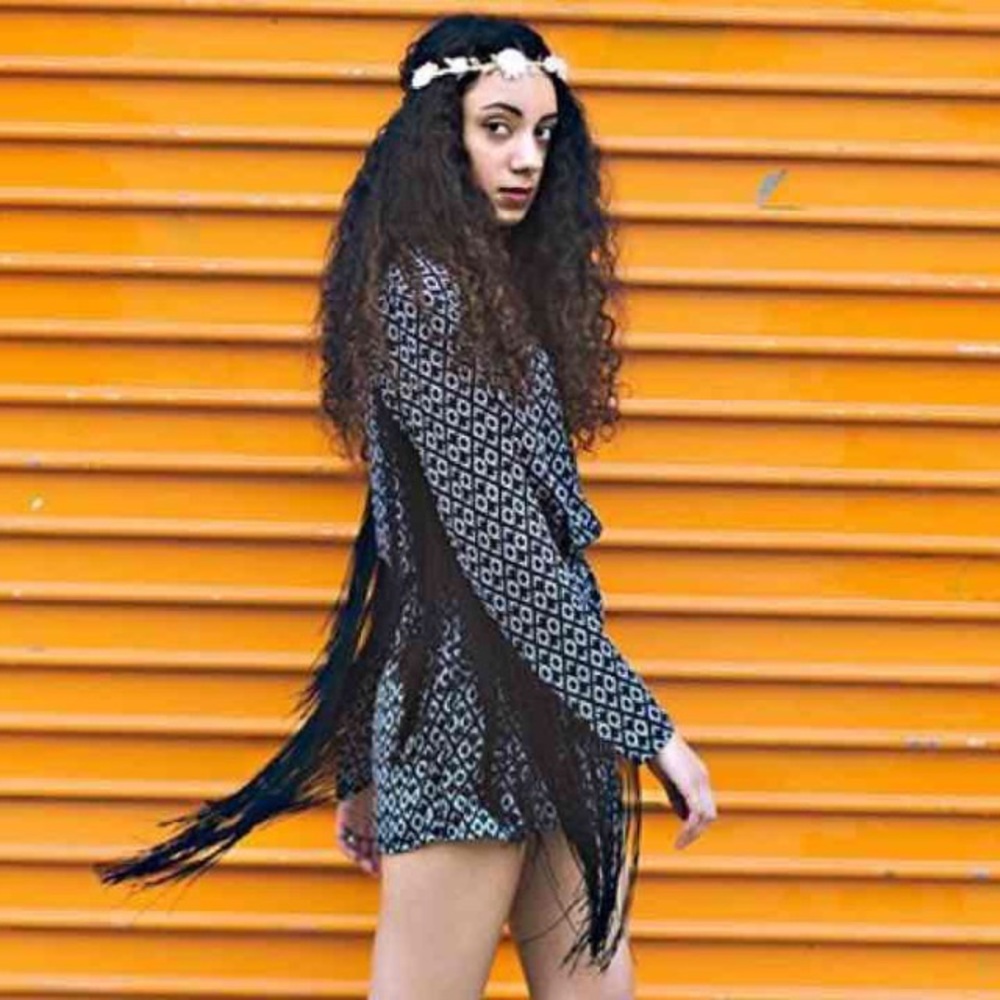 H&M Coachella Fringe Romper Jumpsuit Size 4