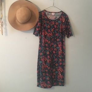 LuLaRoe Julia Dress Floral Teal