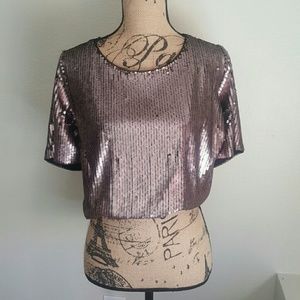 Sequin Crop Top