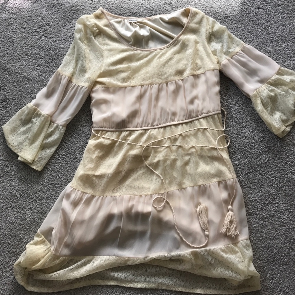 Indie Cream Sleeve Dress