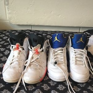 Jordan retro 6 infrared and retro 5 laney.
