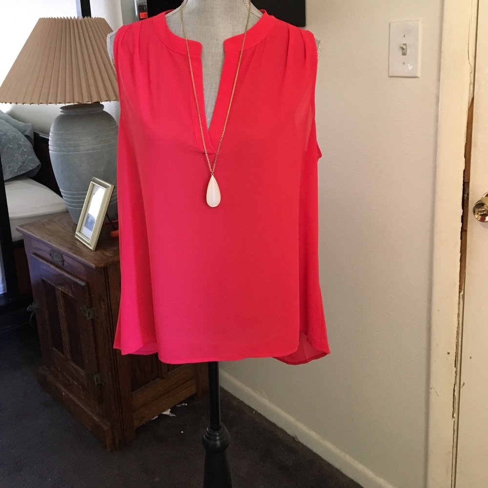 Cute shear sleeveless top. Size large.