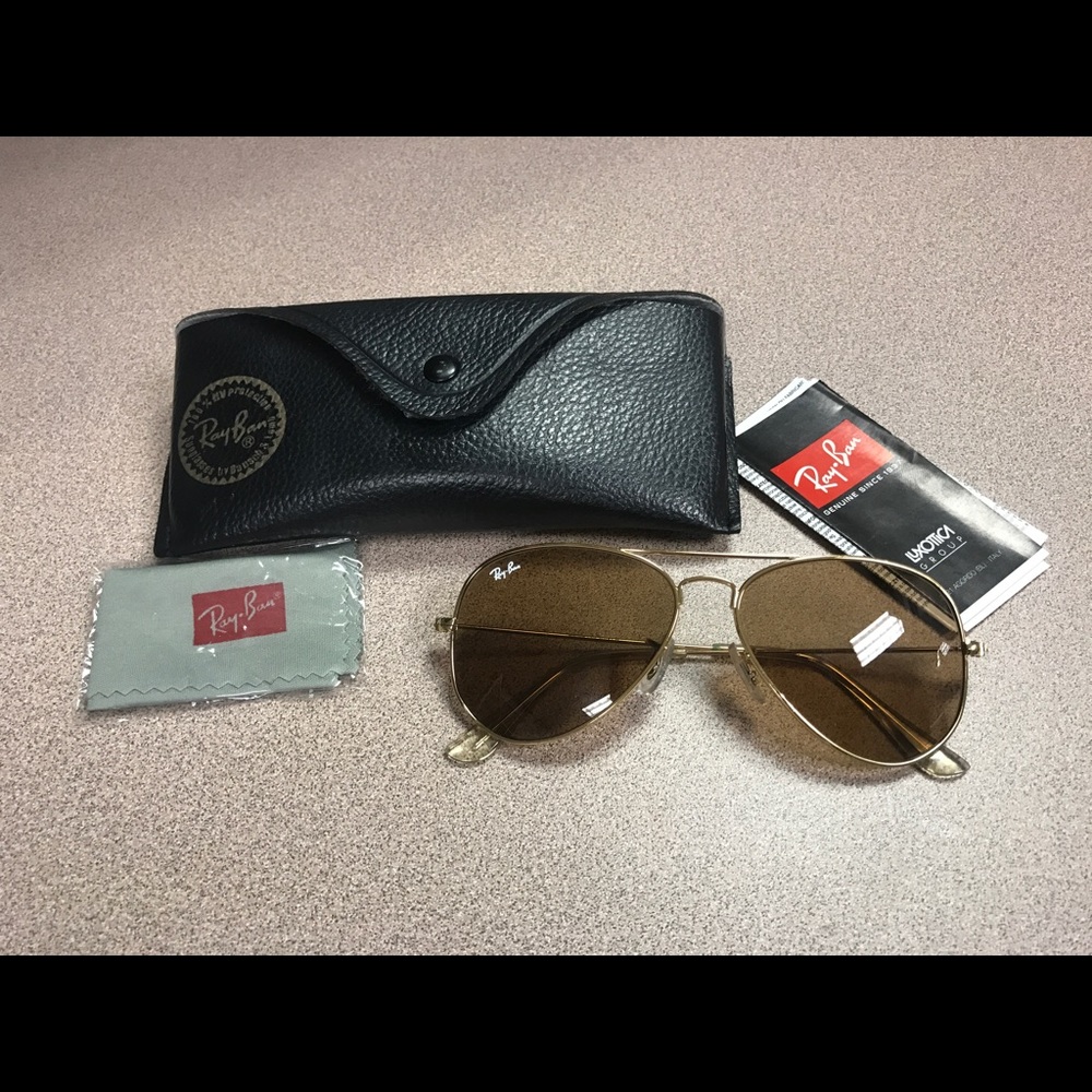 Authentic Gold Ray-Ban Aviators