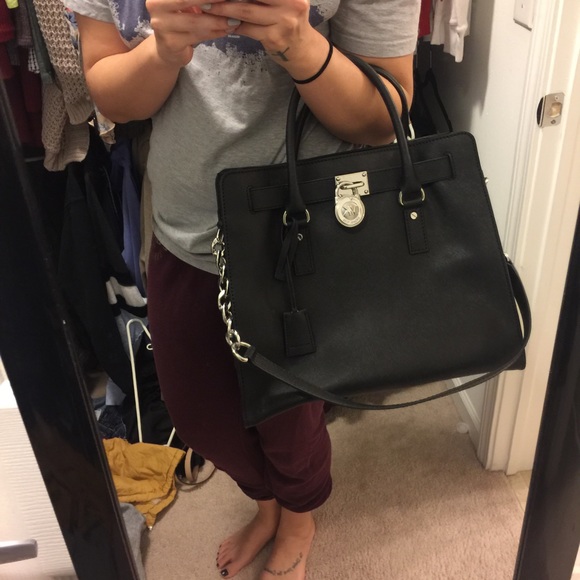 Large black Mk Hamilton satchel - Picture 6 of 6