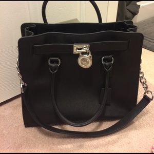 Large black Mk Hamilton satchel