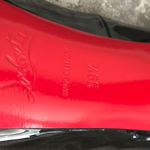 Lady peep patent red sole in black - Picture 4 of 4