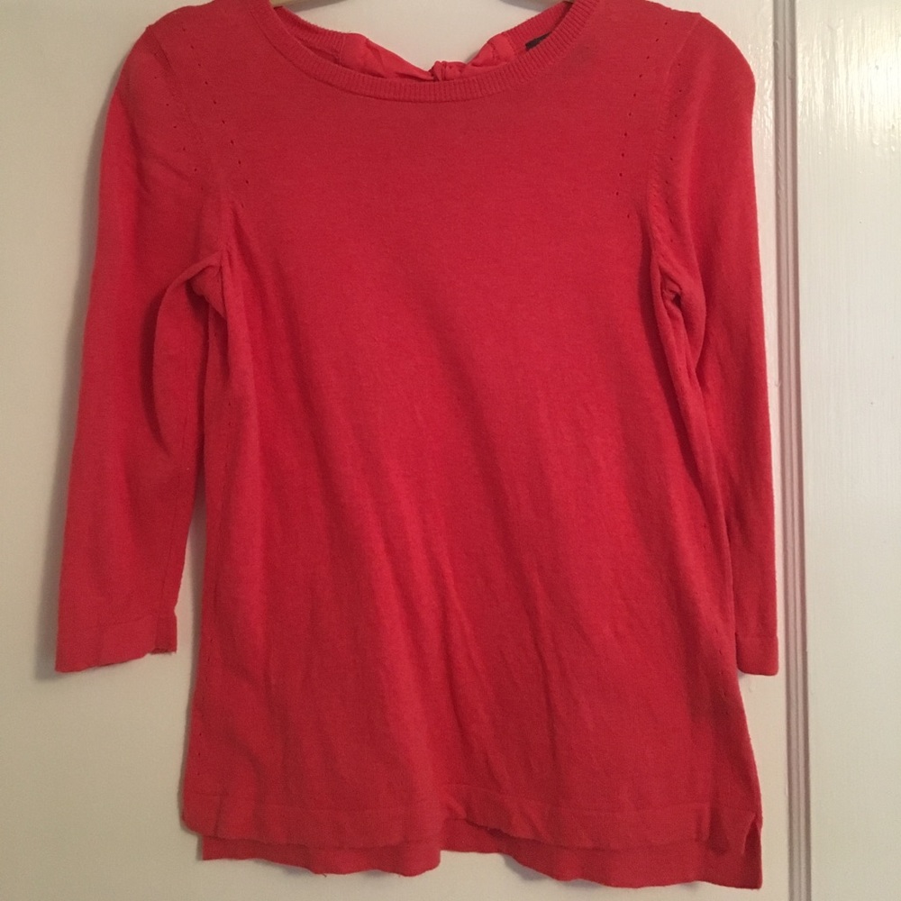 Tie neck sweater. Perfect for spring weather.
