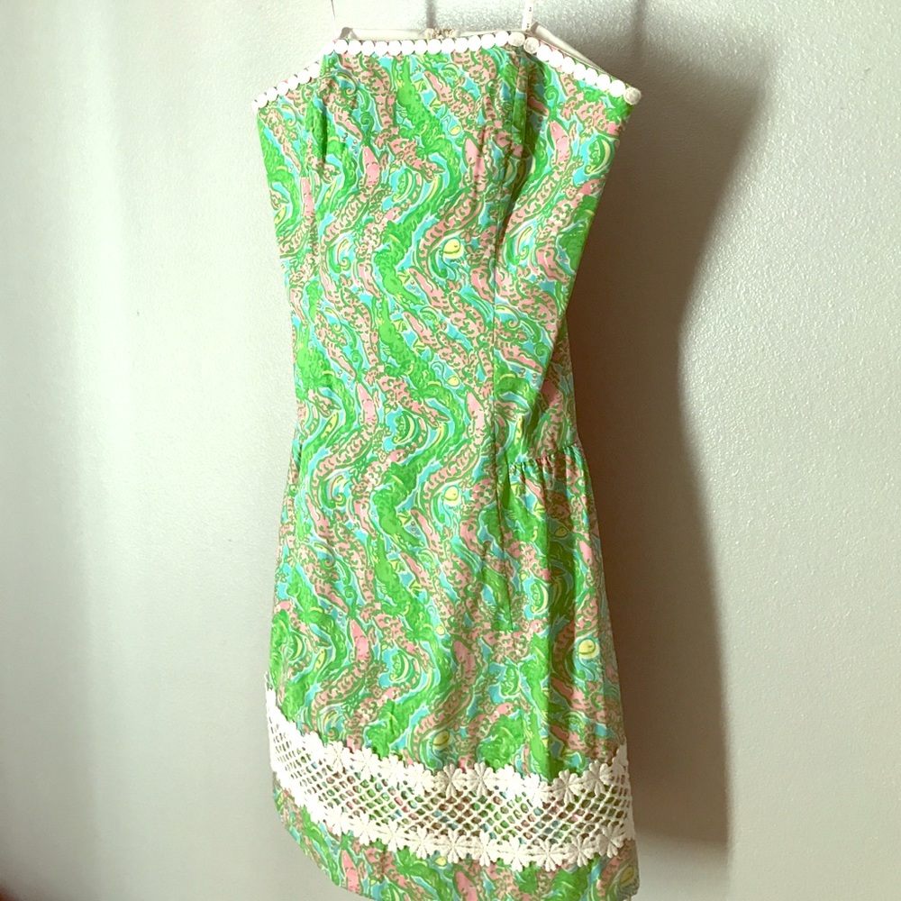 Lilly Pulitzer drop waist strapless dress