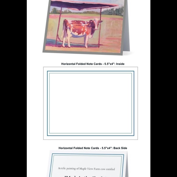 10 card set, from original cow series painting - Picture 3 of 4