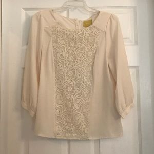 Cream and lace Maeve blouse by Anthropologie