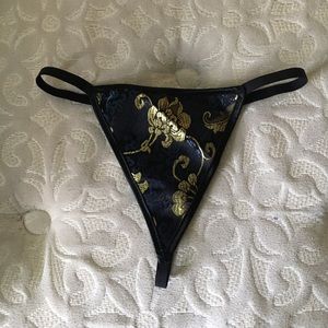 NWOT. Blue and Gold V-String