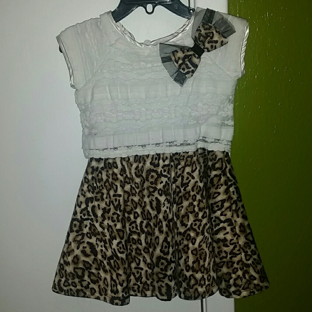 Leopard print toddler dress