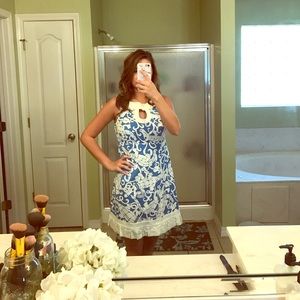 RARE Lilly Pulitzer gator print keyhole dress