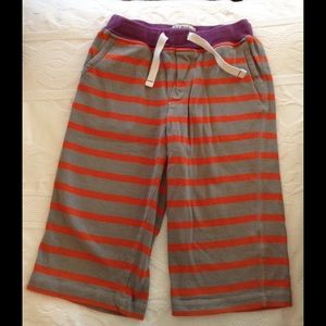 Mini Boden orange/gray stripped pants 8Y
