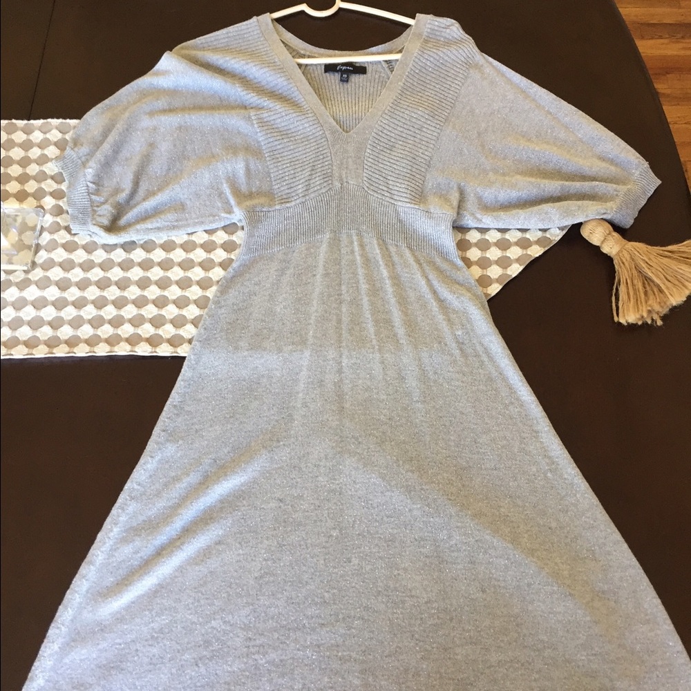 NWOT Express silver sweater dress