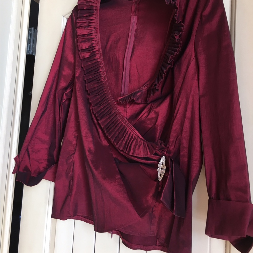 Women's top, stretching polyester, Onyx
