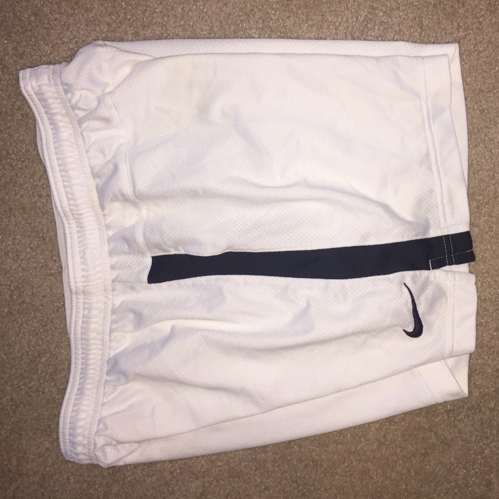 White Nike shorts