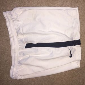 White Nike shorts