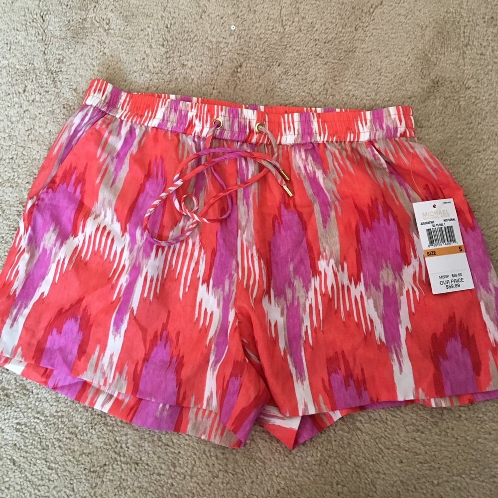 Hot Coral Michael Kors shorts
