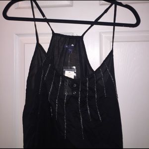 NWT! Unique linen tank.
