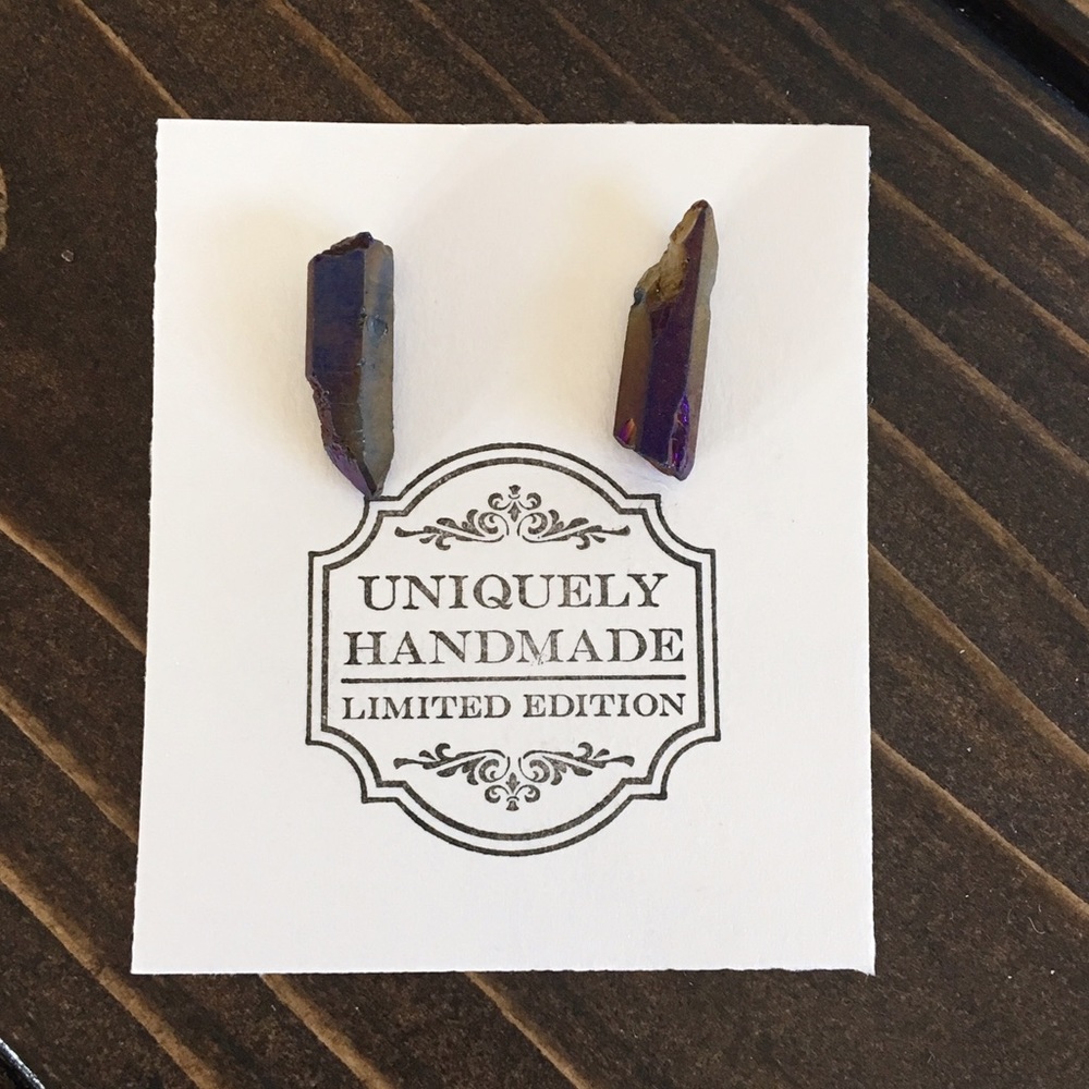 Raw stone earrings