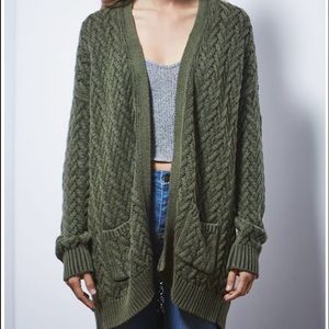 Oversized Knit Forest Green Sweater