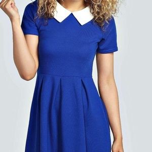 Felicity Contrast Collar Skater Dress