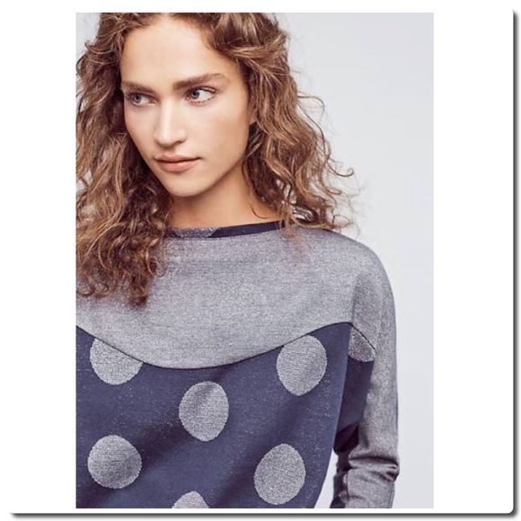 Anthropology Metallic Dot Sweatshirt - Picture 3 of 6