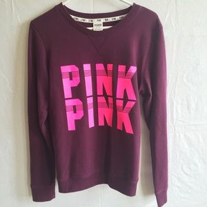 Victoria's Secret PINK maroon and pink sweatshirt