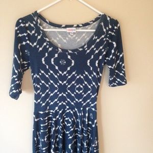 NWOT Lularoe Nicole XS Navy & White