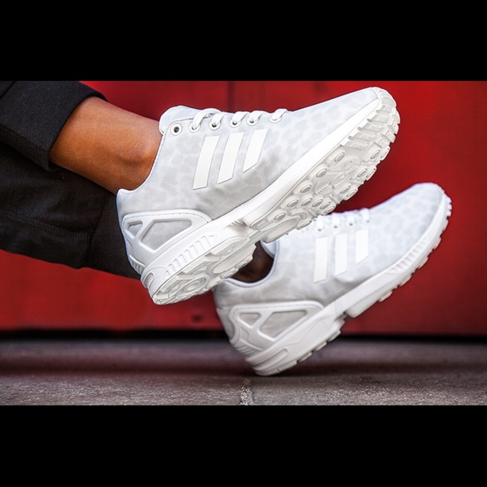 White adidas flux