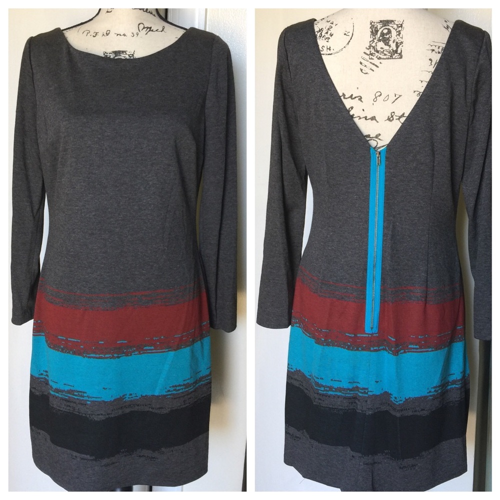 NWT PLENTY by TRACY REESE Easy Shift Dress Gray