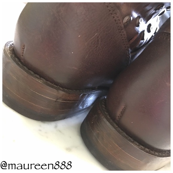 FRYE Jenna Cut Stud Short Boot [dark brown] - Picture 3 of 8