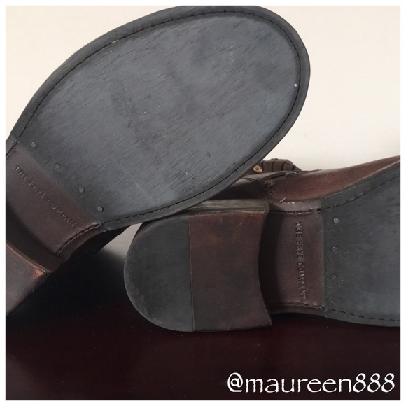 FRYE Jenna Cut Stud Short Boot [dark brown] - Picture 8 of 8