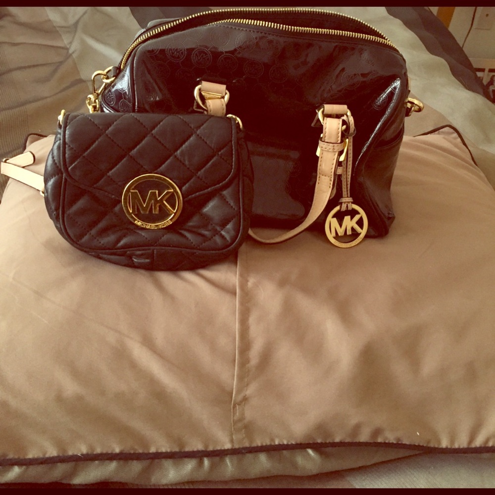 Shoulder bag and matching long cross body bag