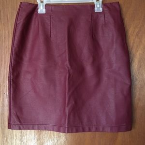 Red Pleather High Waist Skirt (Lydia Martin style)
