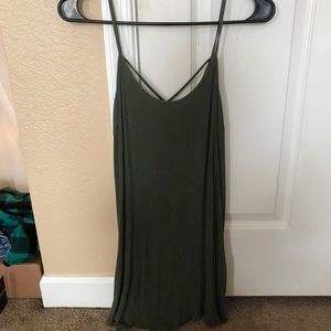 Olive colored shift dress